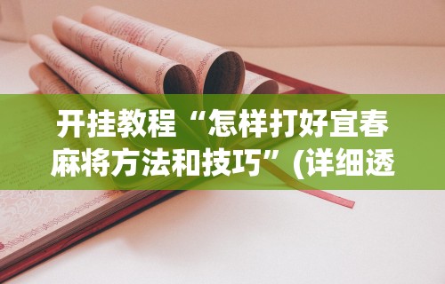 独家解答“新星游开挂辅助软件”开挂详细教程