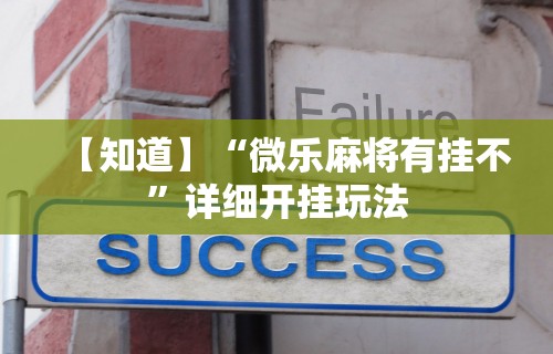 【知道】“微乐麻将有挂不”详细开挂玩法