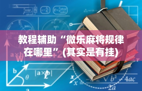 理论分享“小程序微乐麻将有没有挂”确实可以使用辅助