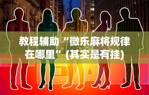 教程辅助“微乐麻将规律在哪里”(其实是有挂)