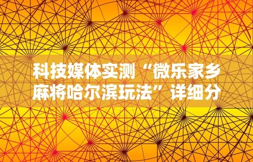 科技媒体实测“微乐家乡麻将哈尔滨玩法”详细分享装挂步骤