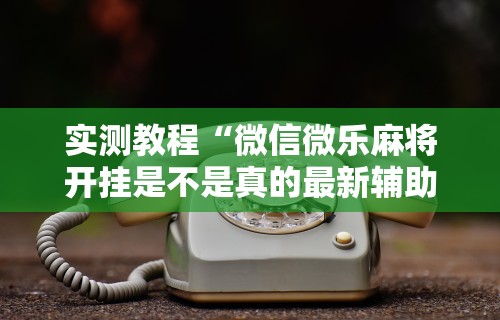 实测教程“微信微乐麻将开挂是不是真的最新辅助详细教程