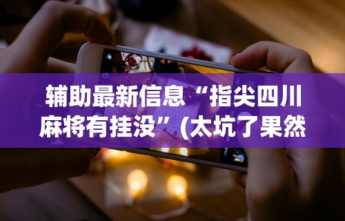 辅助最新信息“指尖四川麻将有挂没	”(太坑了果然有挂)
