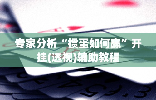 专家分析“掼蛋如何赢”开挂(透视)辅助教程