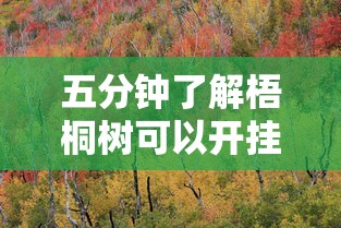 五分钟了解梧桐树可以开挂吗”真实开挂技巧分享