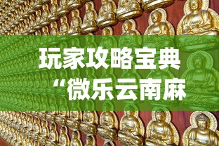 玩家攻略宝典“微乐云南麻将为什么一直输”开挂(透视)辅助教程